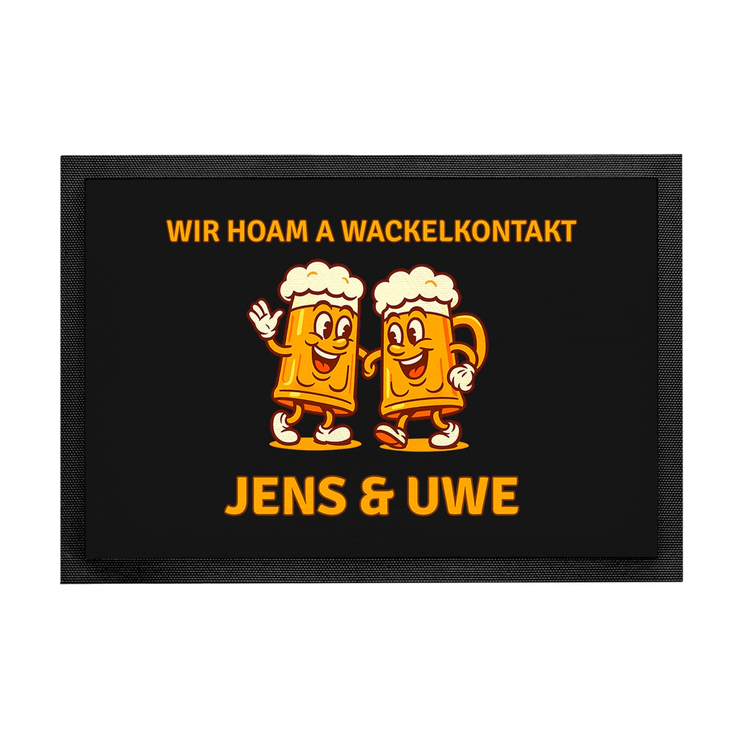 Fußmatte Wackelkontakt mit Personalisierung