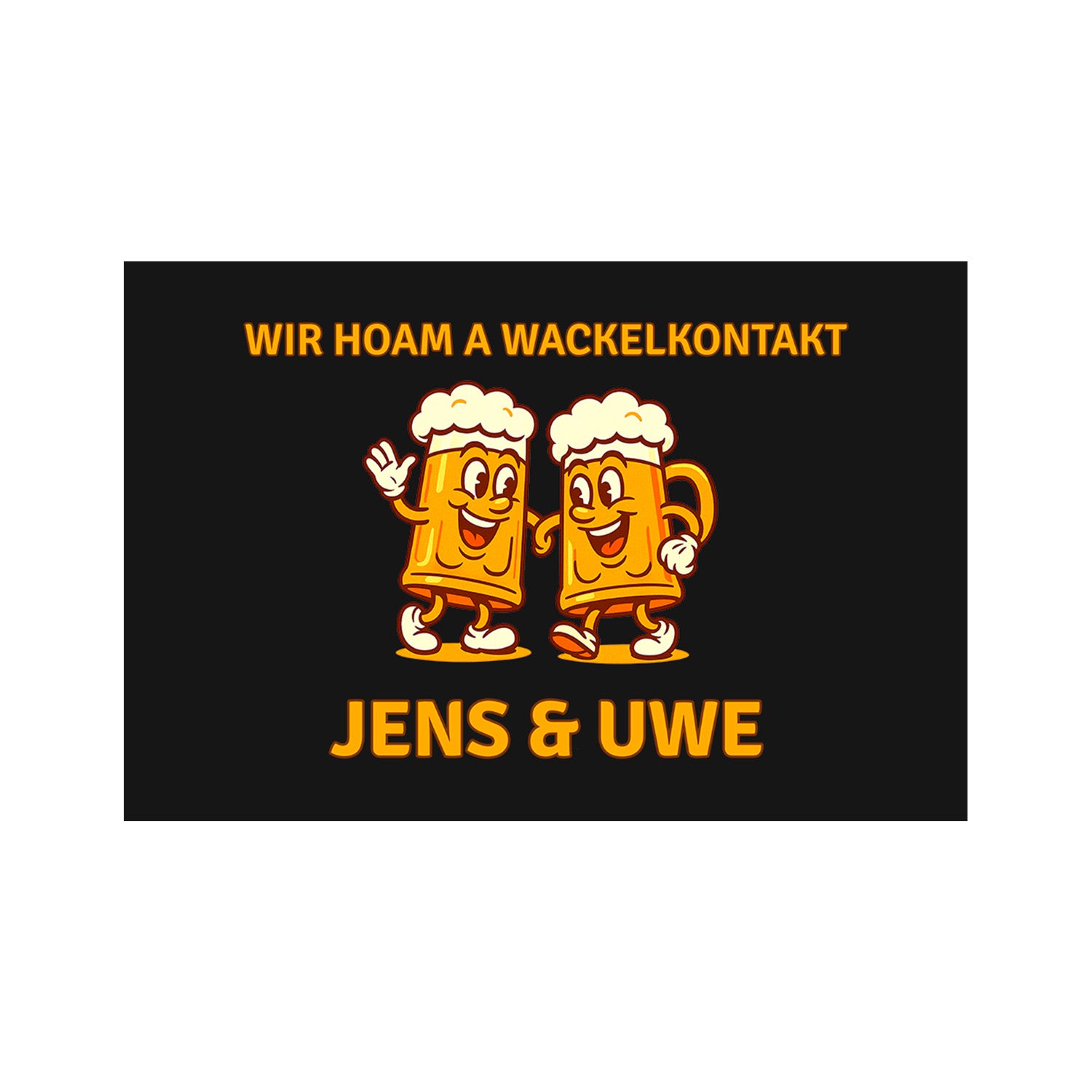Fußmatte Wackelkontakt mit Personalisierung