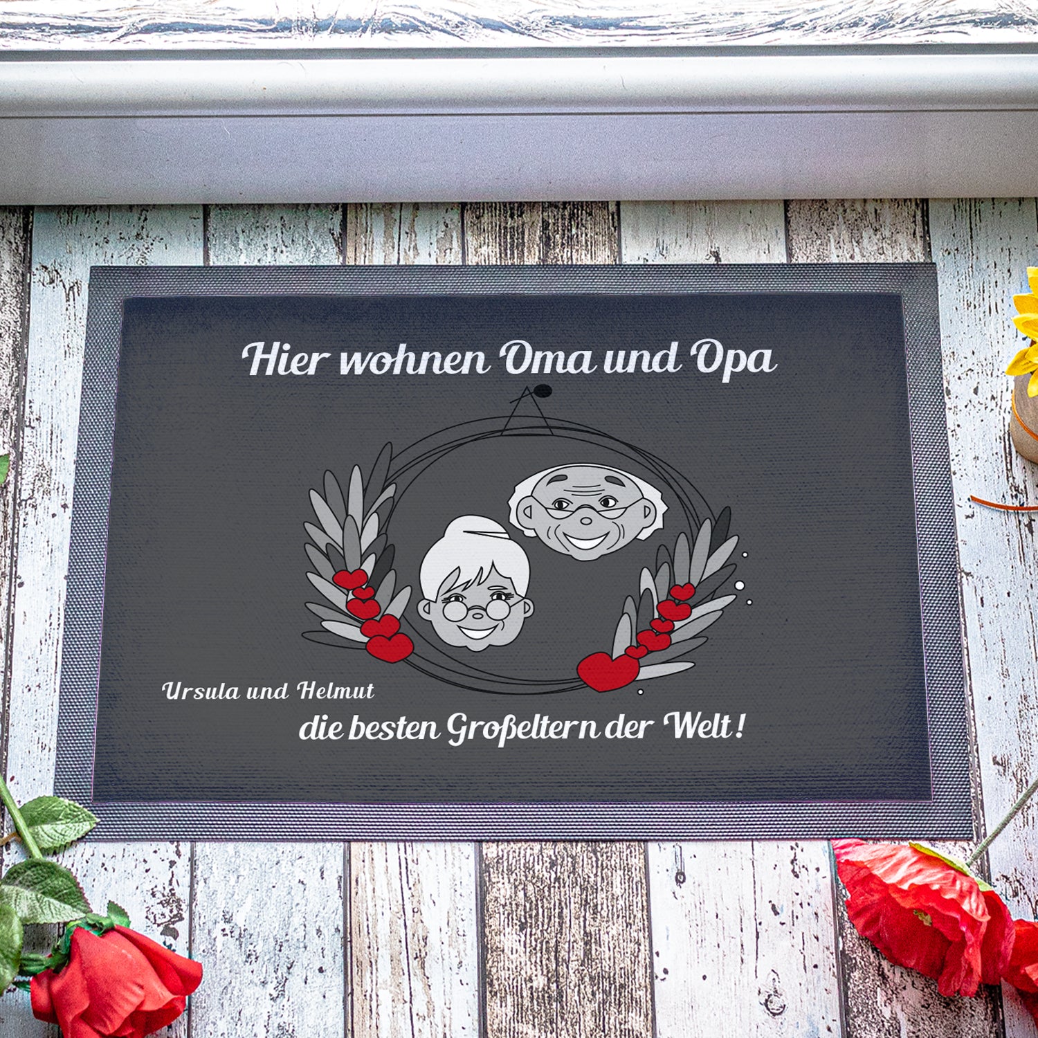 Fußmatte hier wohnen die besten Großeltern