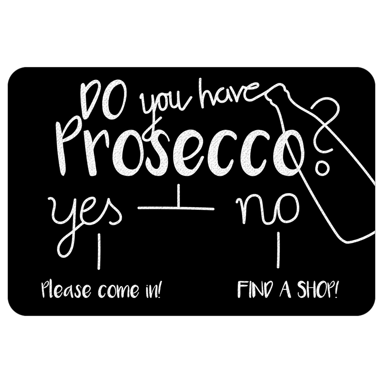 Fußmatte Prosecco 40x60 ohne Rand