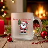 Glühweintasse aus Glas mit Wichtelmotiv