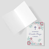 Grußkarte zur Kommunion - Floral