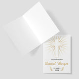 Grußkarte zur Konfirmation - Goldtöne