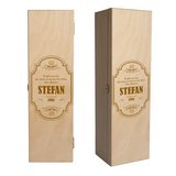 Geschenkbox aus Holz für Weinflaschen mit Personalisierung