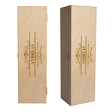 Geschenkbox aus Holz für Whiskyflaschen mit Personalisierung