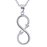 Halskette - Unendlichkeit aus Liebespfeil - 925er Silber