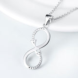 Halskette - Unendlichkeit aus Liebespfeil - 925er Silber