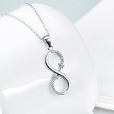Halskette - Unendlichkeit aus Liebespfeil - 925er Silber