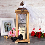 Hochzeitslaterne im Landhausstil mit Namensdruck als Hochzeitsgeschenk oder Geschenk zum Jahrestag