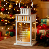 Weihnachtliche Laterne mit Personalisierung