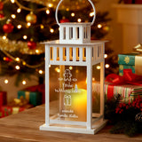 Weihnachtliche Laterne mit Personalisierung