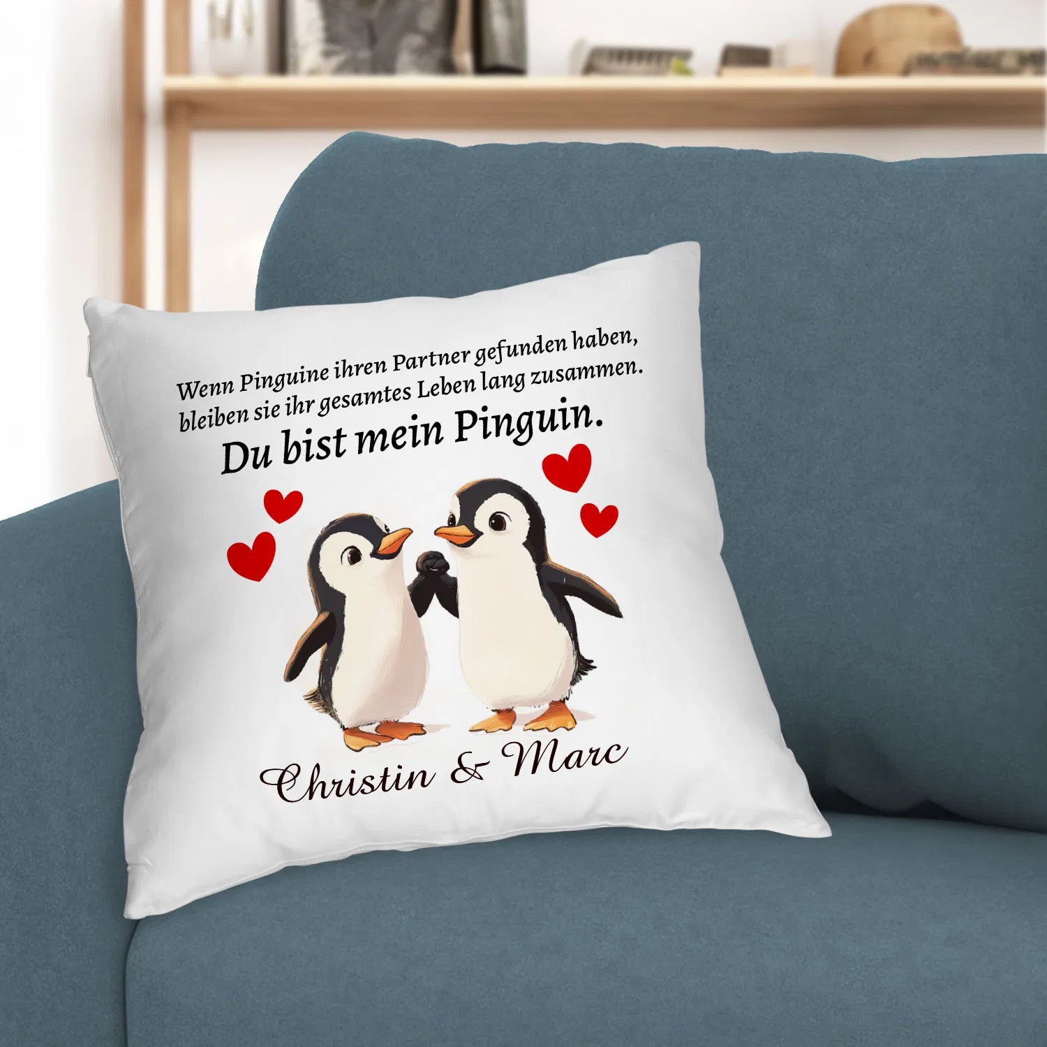 Kissen - Du bist mein Pinguin