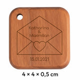 Schlüsselanhänger aus Holz für Paare mit Personalisierung
