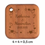 Schlüsselanhänger aus Holz für Paare mit Personalisierung