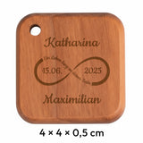 Schlüsselanhänger aus Holz - Unendlichkeit