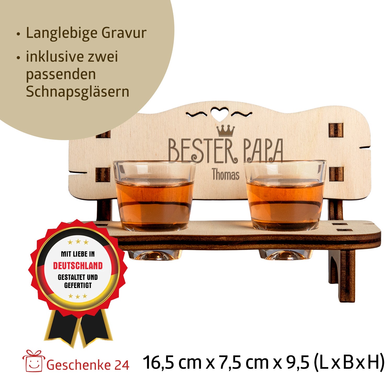 Schnapsbank - Bester Papa mit Personalisierung