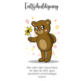 Schokoladenbox - Gutscheinbox - Entschuldigung