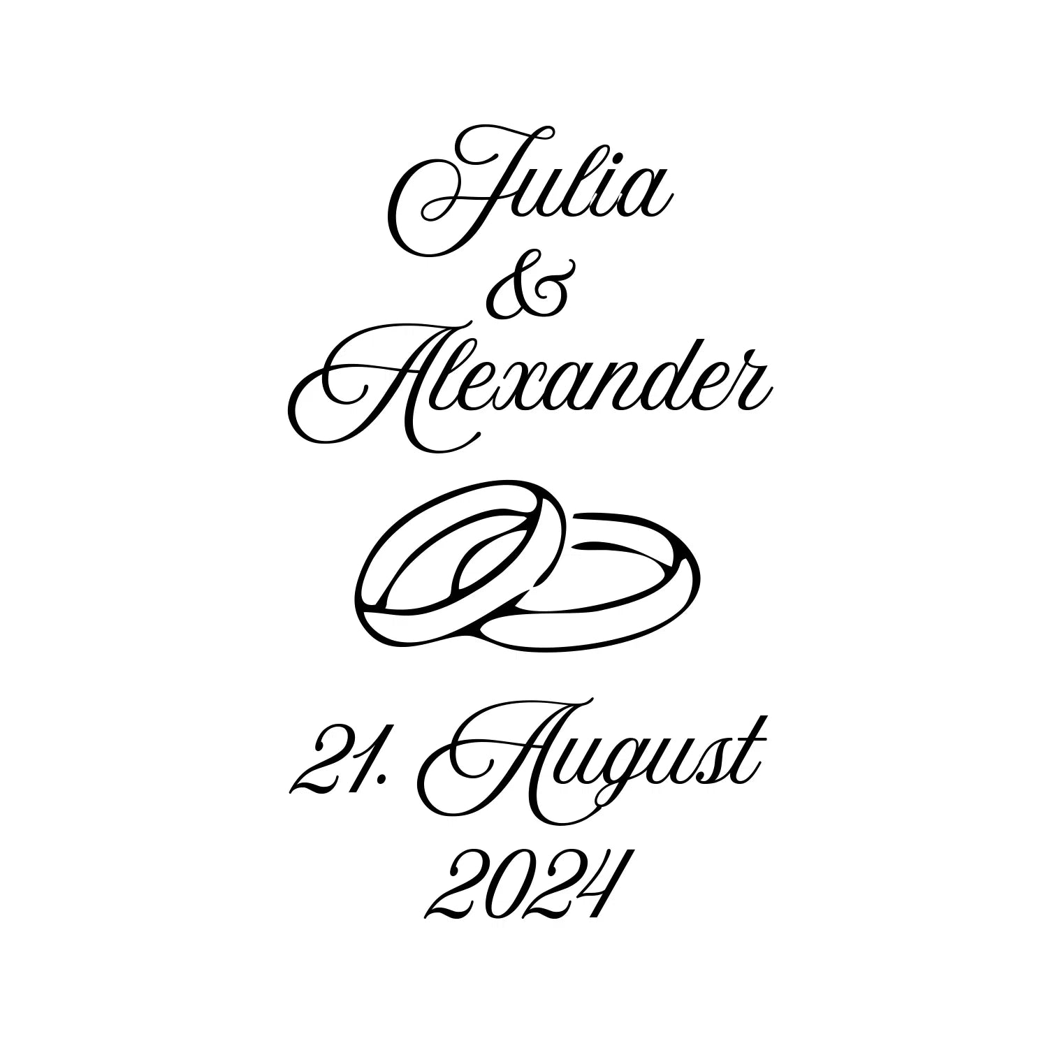 personalisiertes Sektglas Set zur Hochzeit