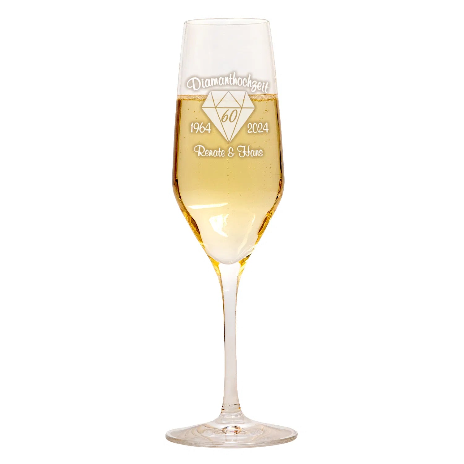 Sektglas Set - Diamanthochzeit