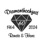 Sektglas Set - Diamanthochzeit
