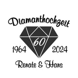 Sektglas Set - Diamanthochzeit