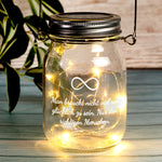 Solarglas mit Wunschtext