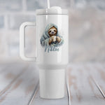 Thermobecher mit Griff und Faultier Design- schönes Weihnachtsgeschenk