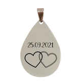 Anhänger - Tropfen - Romantik mit Personalisierung