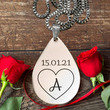 Anhänger - Tropfen - Ich liebe Dich