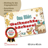 Fußmatte mit Weihnachtsmotiv und Wunschnamen