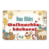 Fußmatte mit Weihnachtsmotiv und Wunschnamen