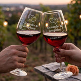 Weinglas Set zur Hochzeit