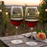 Weinglas Set zur Hochzeit