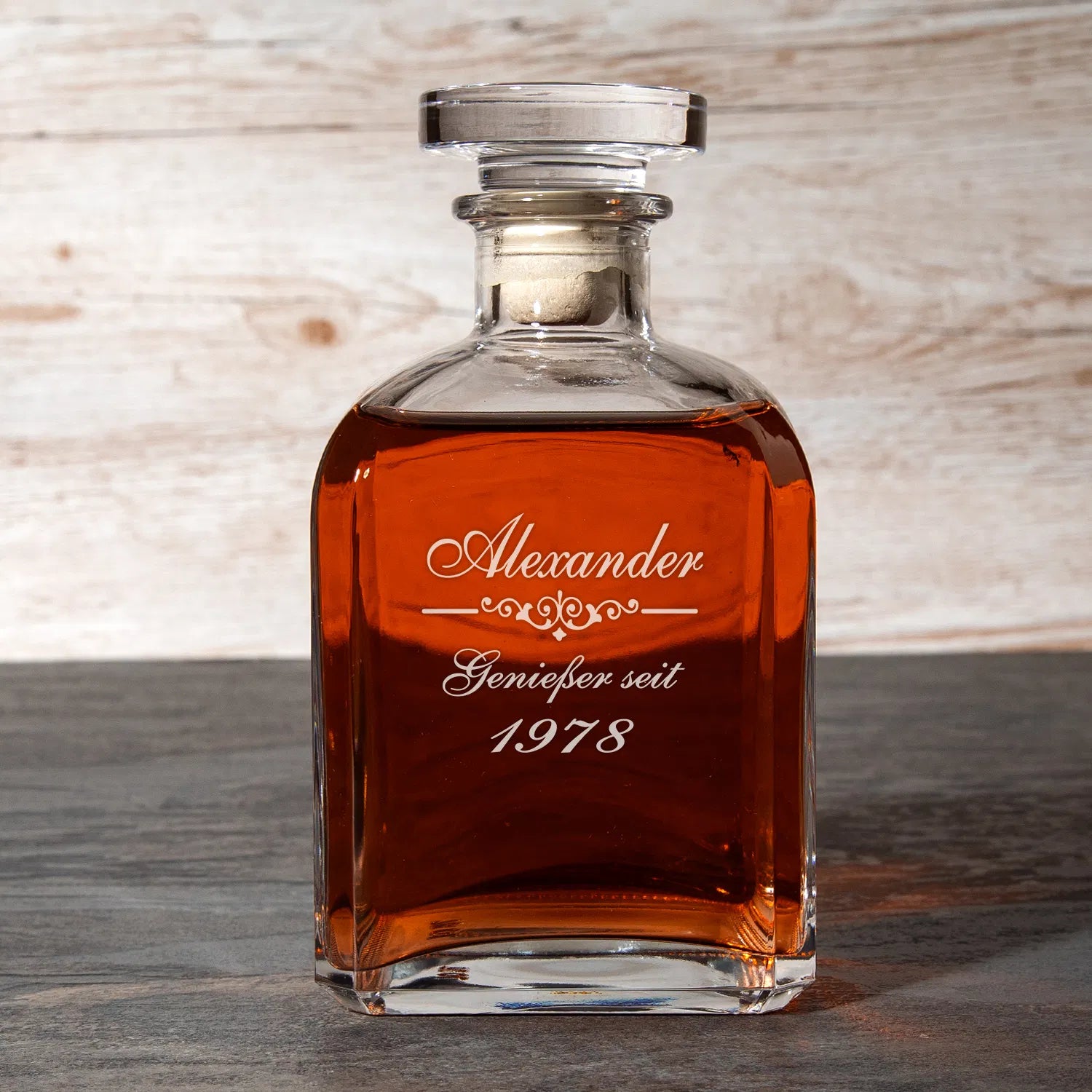 Whiskykaraffe mit Gravur - Wunschtext Ohne