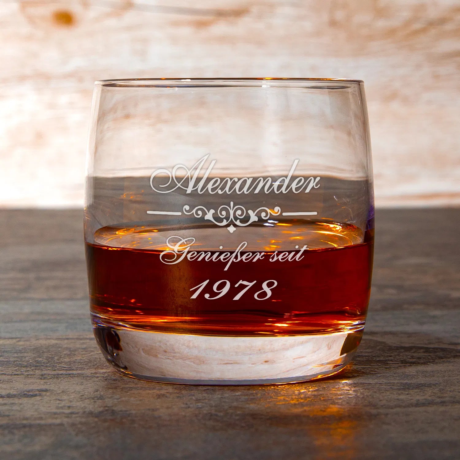 Whiskykaraffe mit Gravur - Wunschtext 3 Gläser