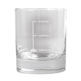 Whiskyglas - Einfach, Doppelt mit Wunschname