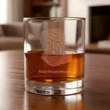 Whiskyglas mit Fotogravur