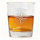 Whiskyglas - Kompass mit Personalisierung