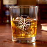 Whiskyglas - Kompass mit Personalisierung