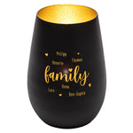 Windlicht - Family Schwarz matt gold