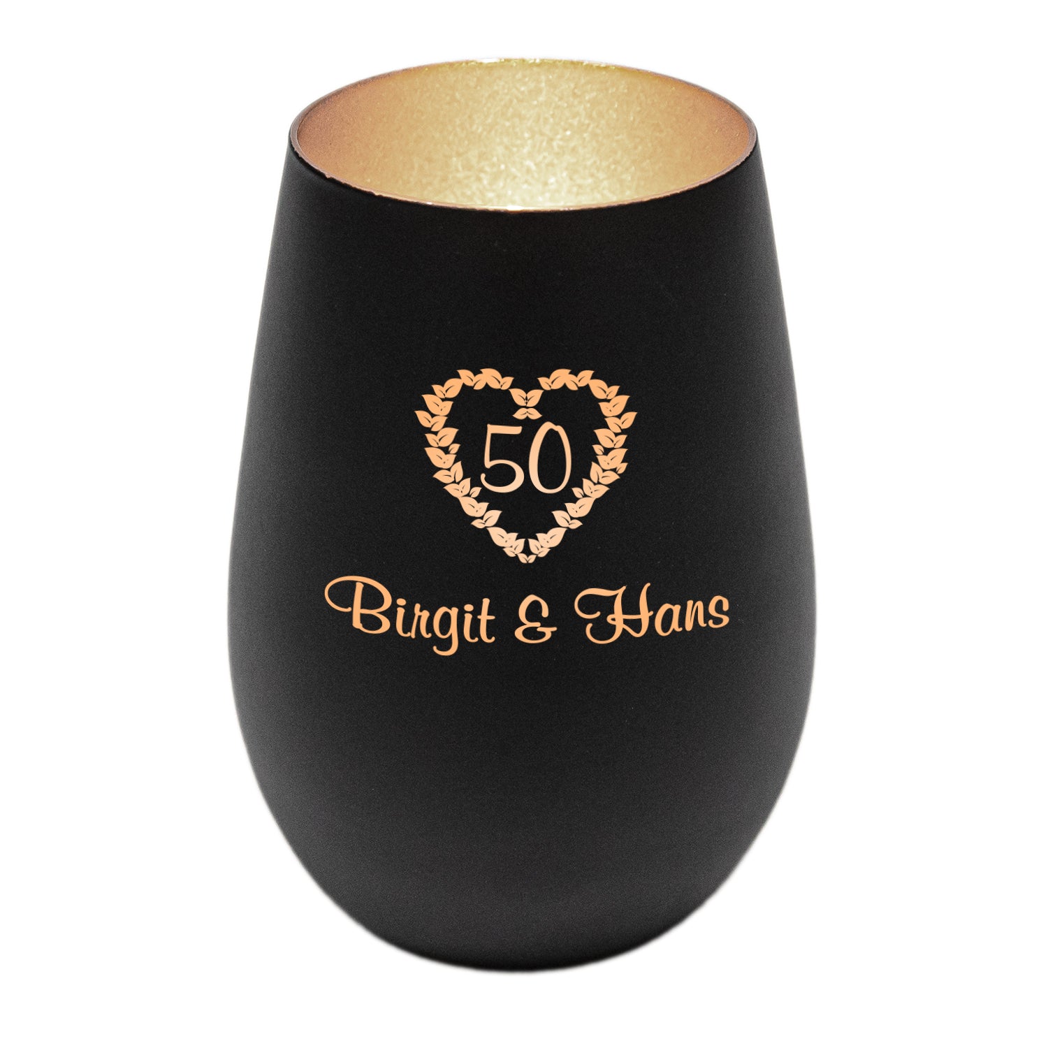 Windlicht - Goldene Hochzeit mit Personalisierung