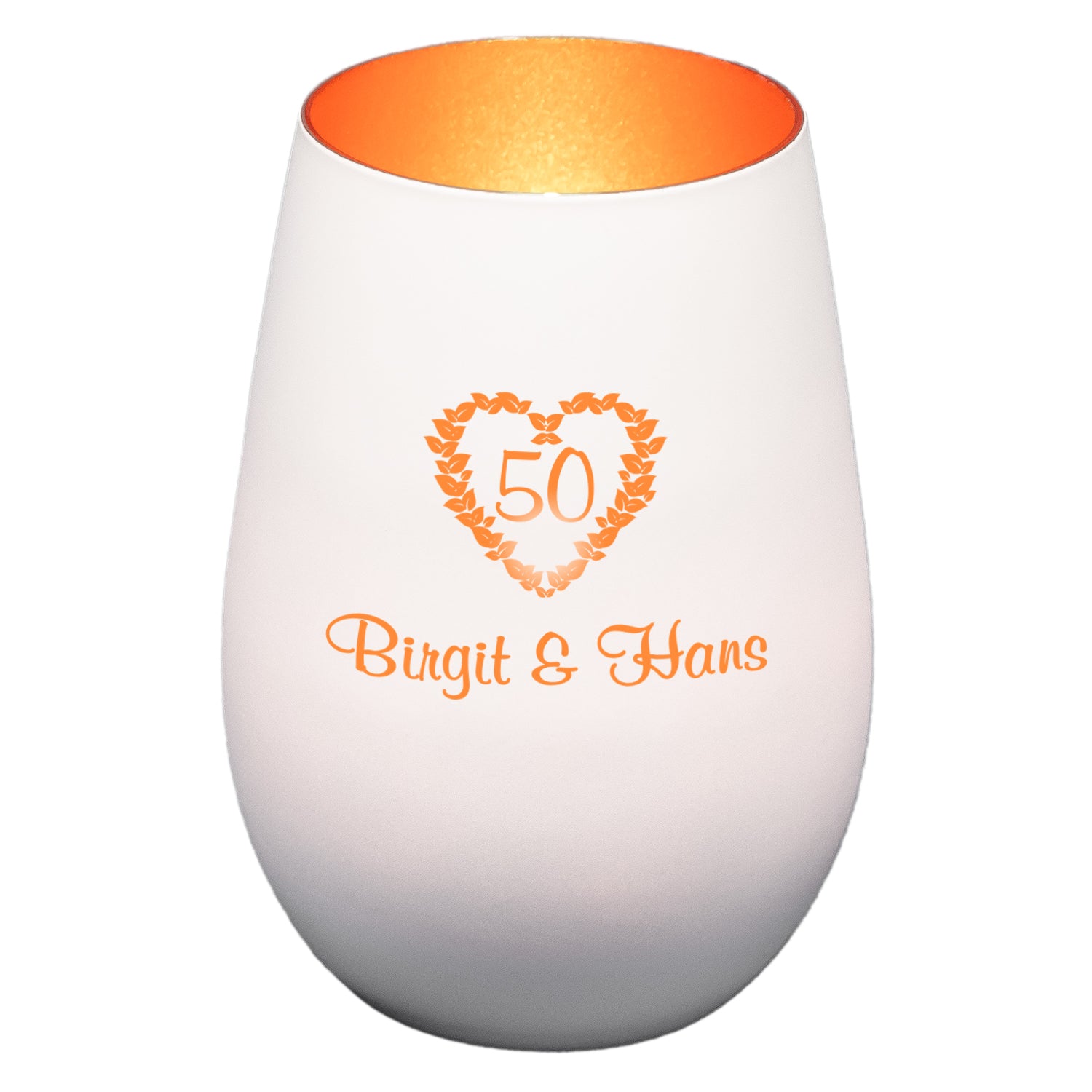 Windlicht - Goldene Hochzeit mit Personalisierung