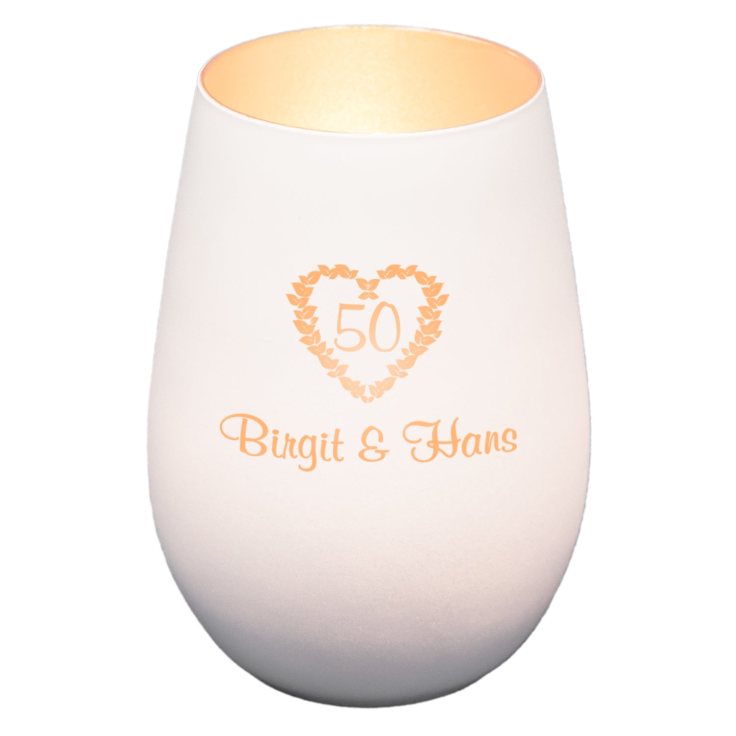 Windlicht - Goldene Hochzeit mit Personalisierung