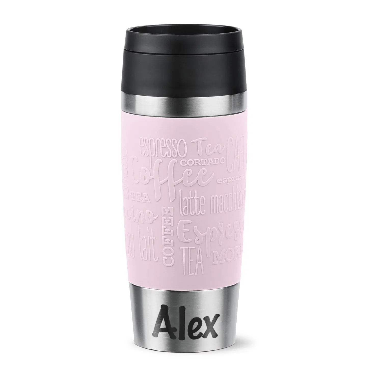 Thermobecher Emsa - Travel Mug auf Wunsch mit Gravur Pastellrosa Wunschname