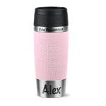 Thermobecher Emsa - Travel Mug auf Wunsch mit Gravur Pastellrosa Wunschname +Wunschtext