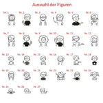 Schiefertafel - Individuell im Comic Stil