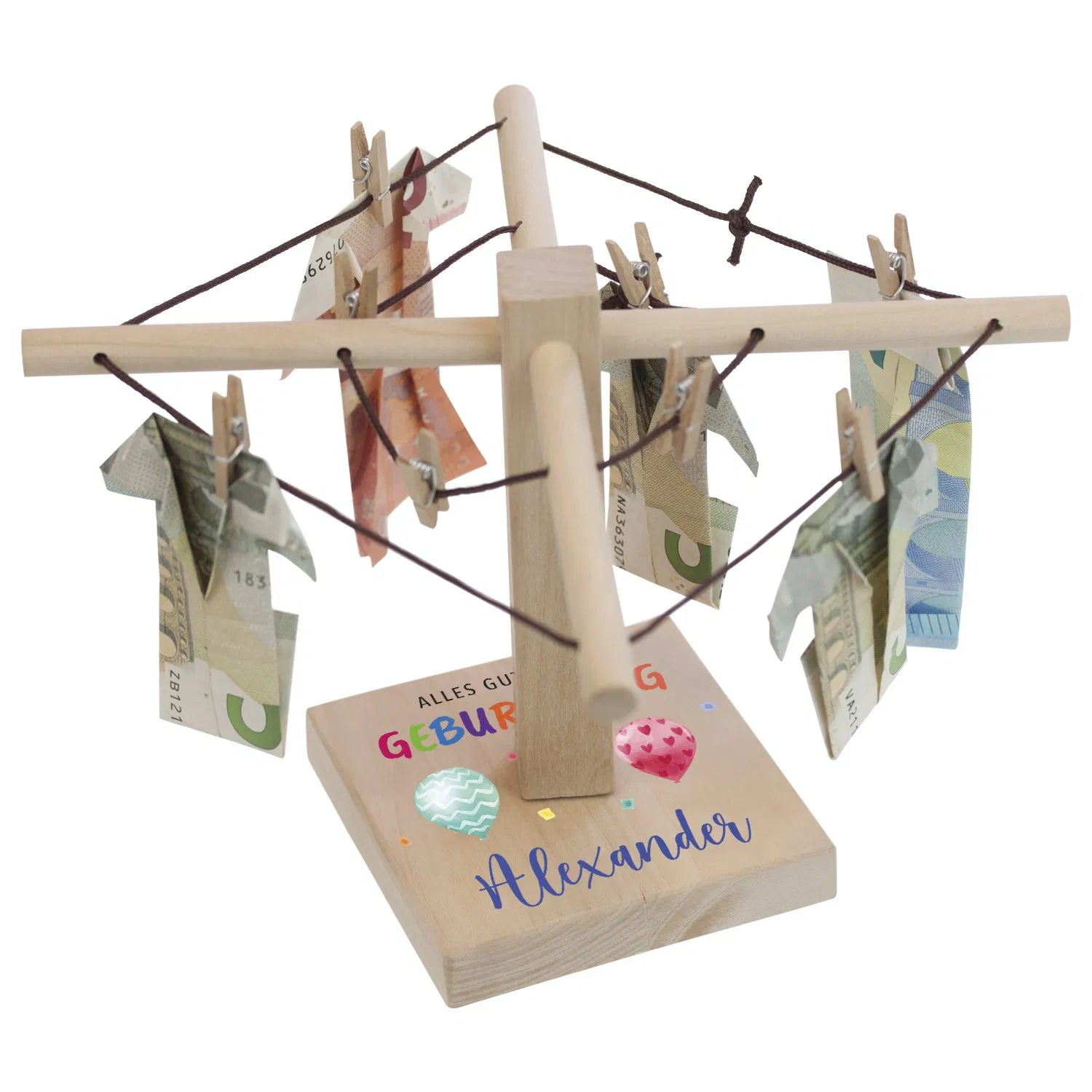 Geld - Wäschespinne zum Geburtstag