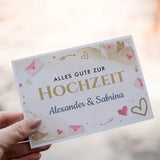 Grußkarte zur Hochzeit Goldzauber
