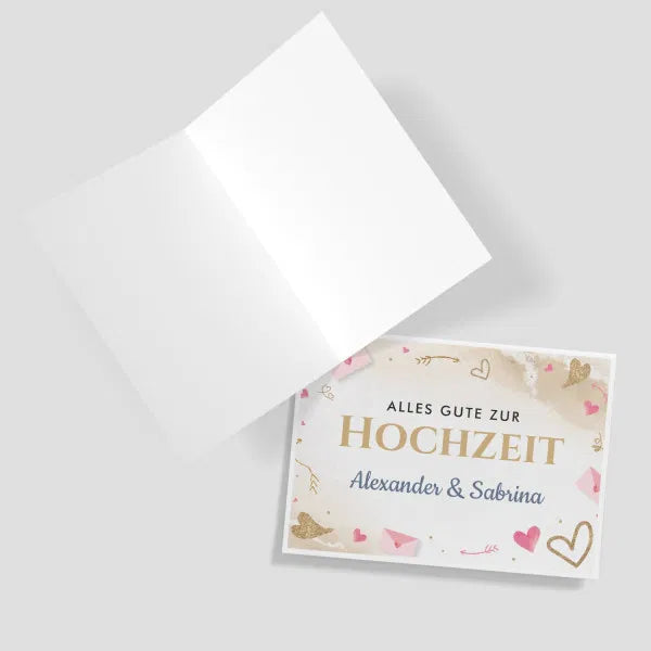 Grußkarte zur Hochzeit