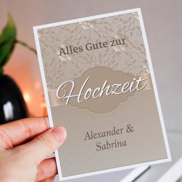 Grußkarte zur Hochzeit